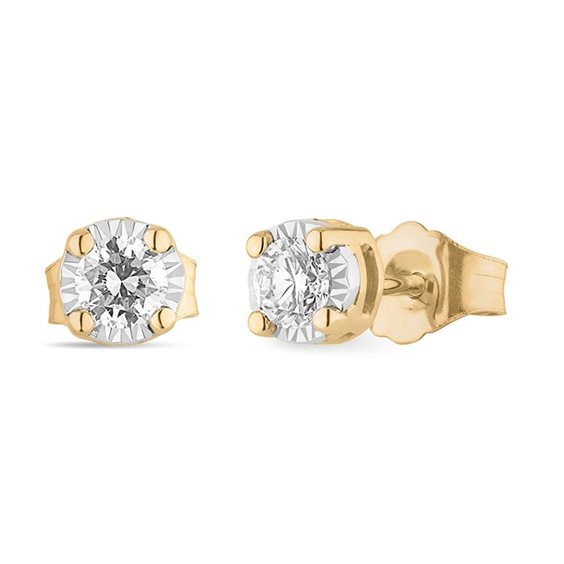 Earrings Bliss Woman in Yellow Gold Diamante 0.10 Ct 20114081 - 20114081